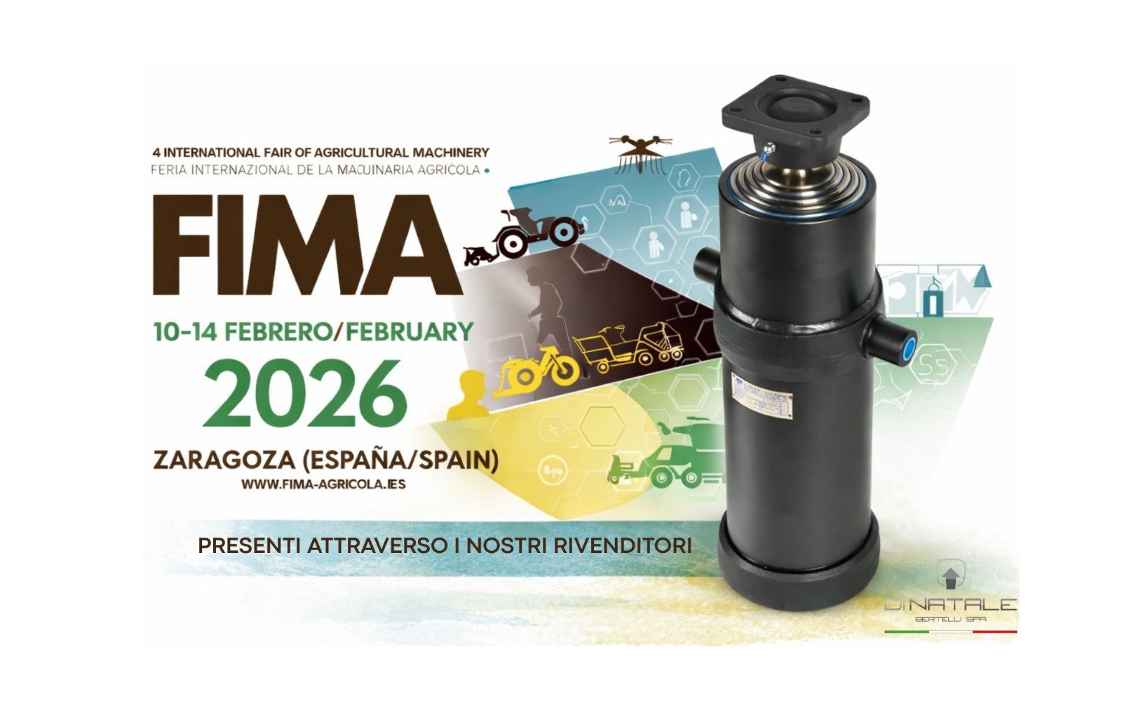 PRESENTI ALLA FIERA FIMA ZARAGOZA (SPAGNA) 2026 ATTRAVERSO I NOSTRI DISTRIBUTORI SAREMO PRESENTI ALLA FIERA AGRICOLA FIMA 2026 - SARAGOZZA (SPAGNA)